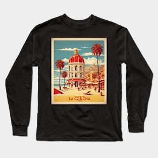 La Concha San Sebastian Beach Spain Travel Tourism Retro Vintage Long Sleeve T-Shirt